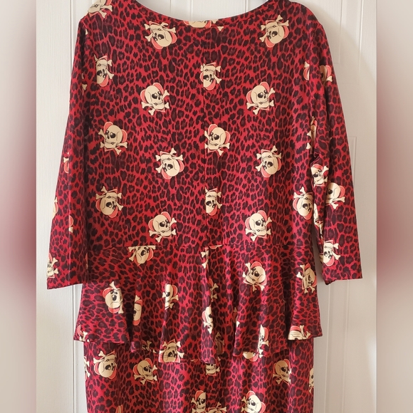 NWT Torrid skulls midi peplum dress - Picture 3 of 9